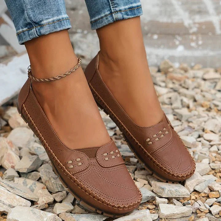 Women's Perforated Slip-On Loafers