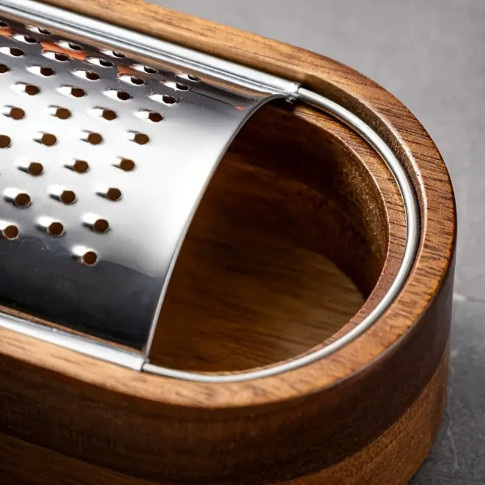 Flat Cheese Grater with Acacia Wood Handle