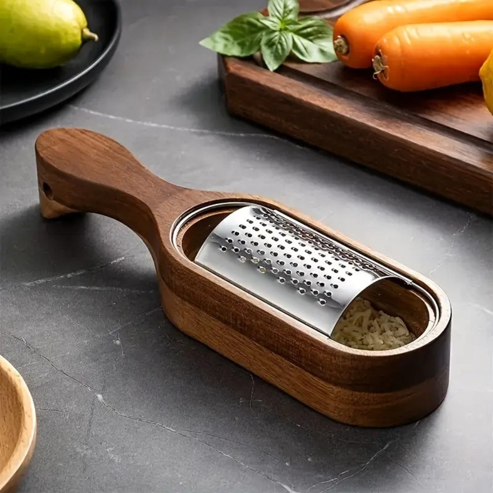 Flat Cheese Grater with Acacia Wood Handle