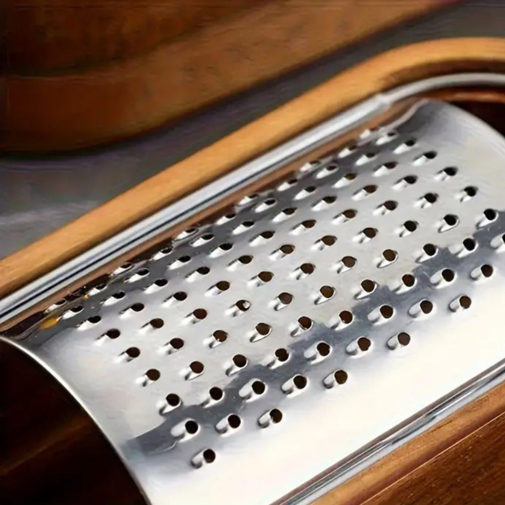 Flat Cheese Grater with Acacia Wood Handle