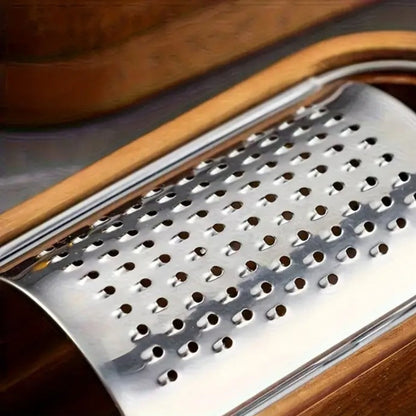 Flat Cheese Grater with Acacia Wood Handle