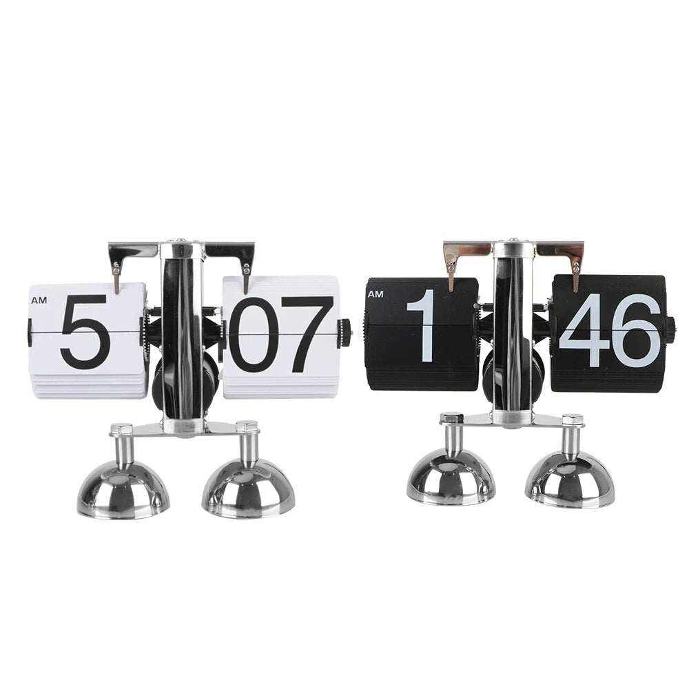 Flip Card Desk Clock, Silent Quartz